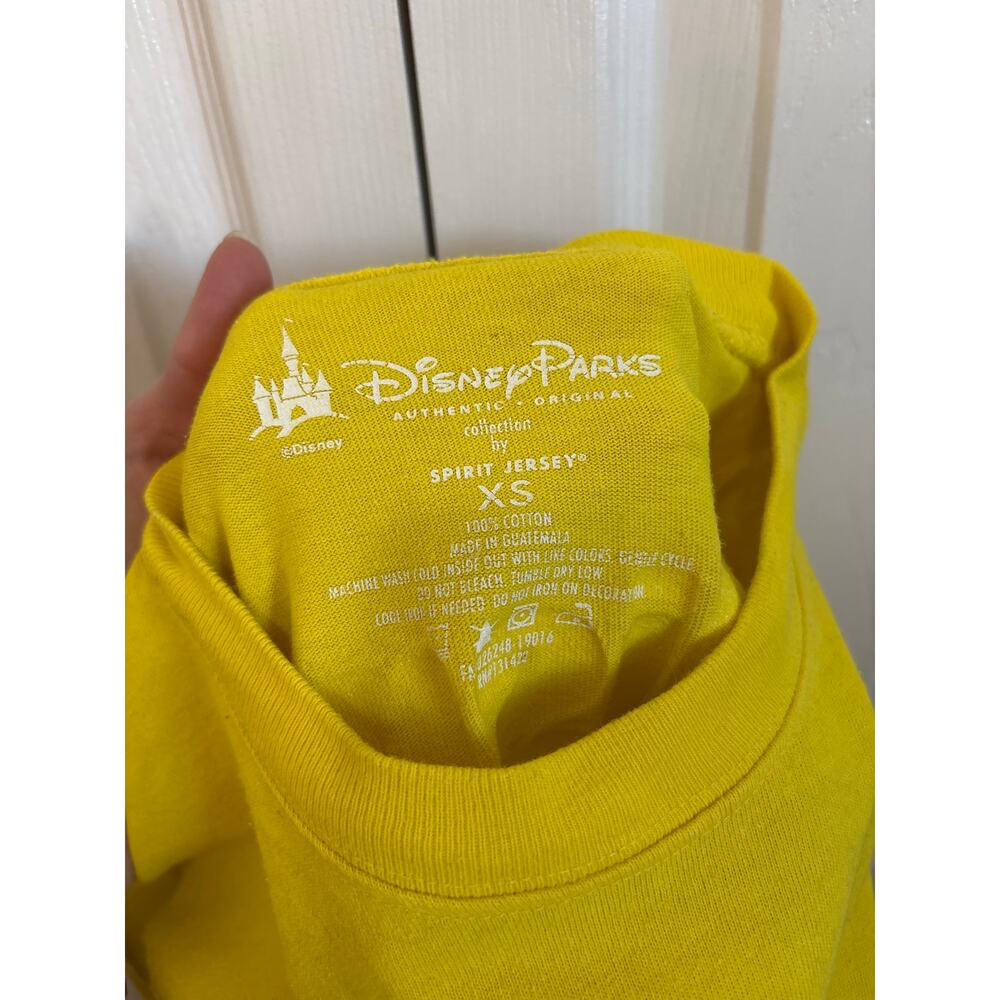 Disney Parks Canary Yellow Sparkle Spirit Jersey Size XS - Picture 7 of 8
